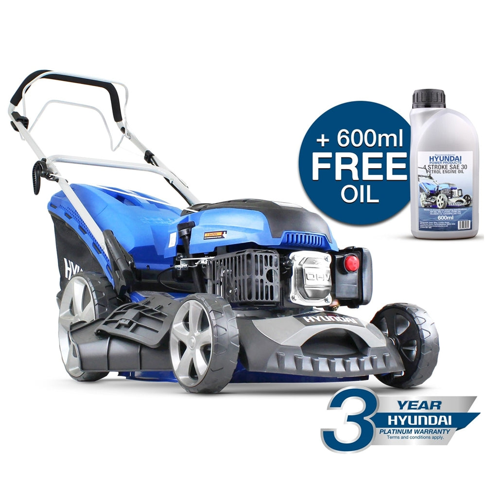 Hyundai HYM460SP 46cm 139cc 4-in-1 Self-Propelled Petrol Lawn Mower