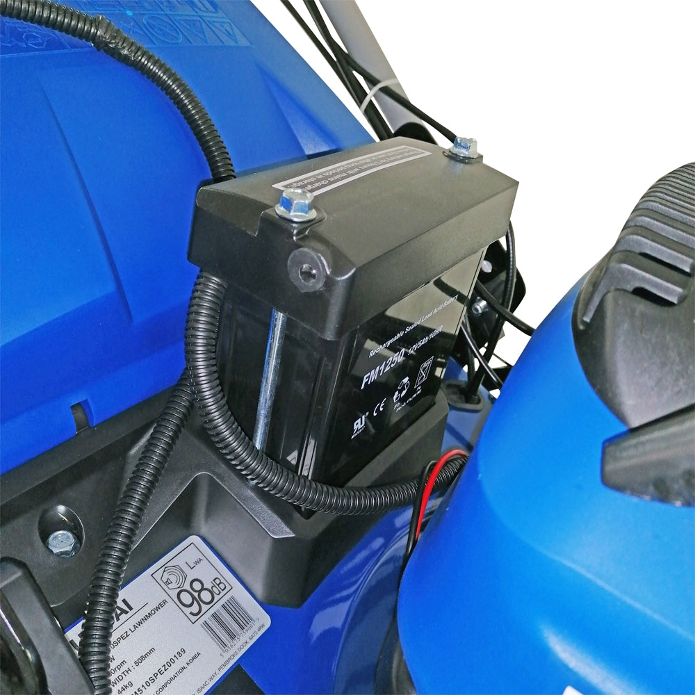 Hyundai HYM510SPEZ Zero-Turn Ultra Low Cut 4-Speed Self-Propelled Petrol Lawn Mower (Electric Start)