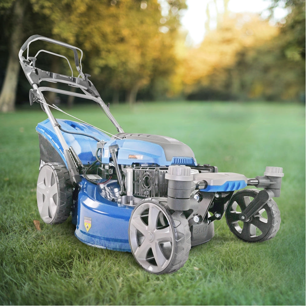 Hyundai HYM510SPEZ Zero-Turn Ultra Low Cut 4-Speed Self-Propelled Petrol Lawn Mower (Electric Start)
