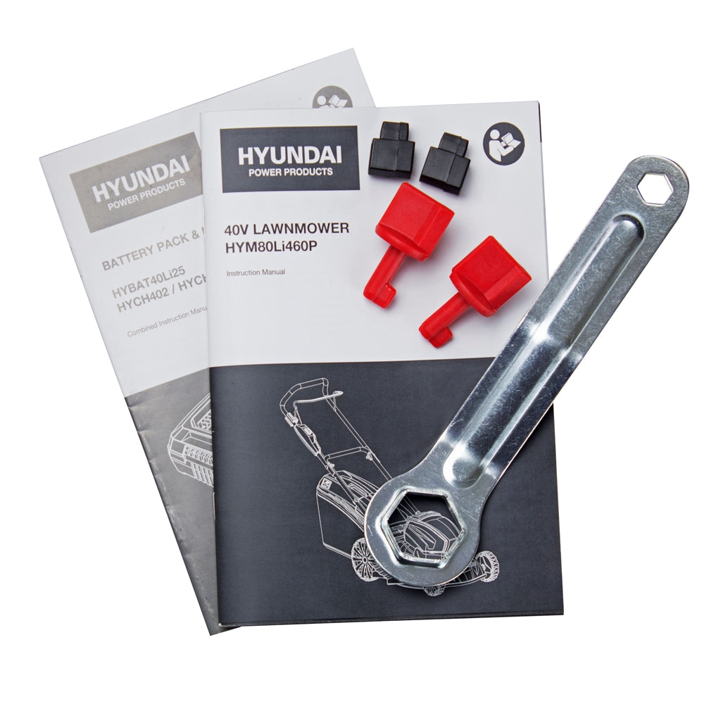 Hyundai HYM80Li460P 80V Push Cordless Lawn Mower (with 2 x 2.5Ah 40V Batteries & Charger)