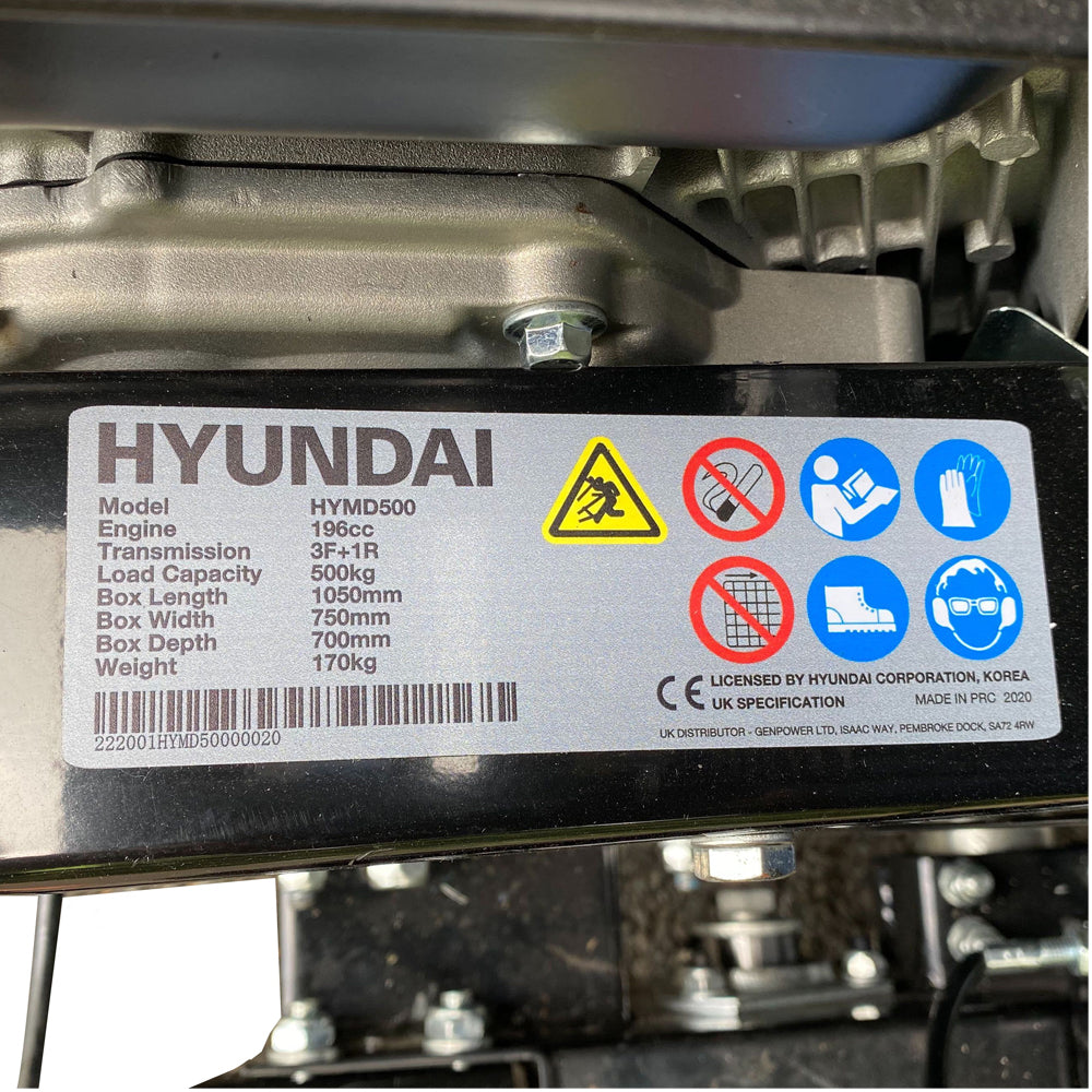 Hyundai HYMD500 500kg Power Barrow / Mini Dumper