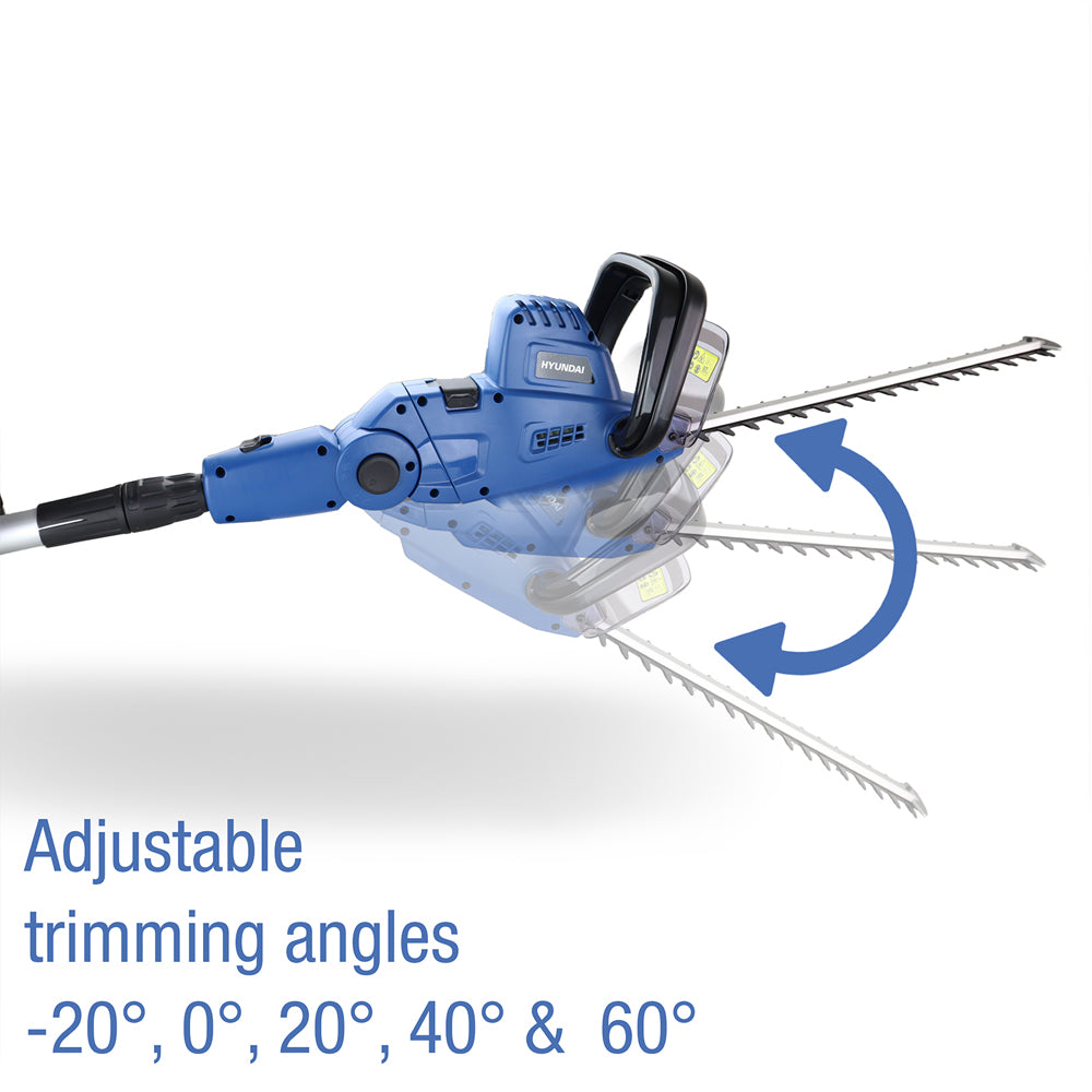 Hyundai HYP2HT550E 2-in-1 Convertible Short/Long-Reach Electric Hedge Trimmer