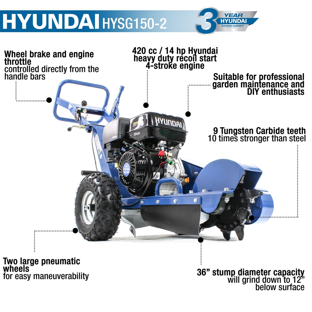 Hyundai HYSG150-2 Petrol Stump Grinder