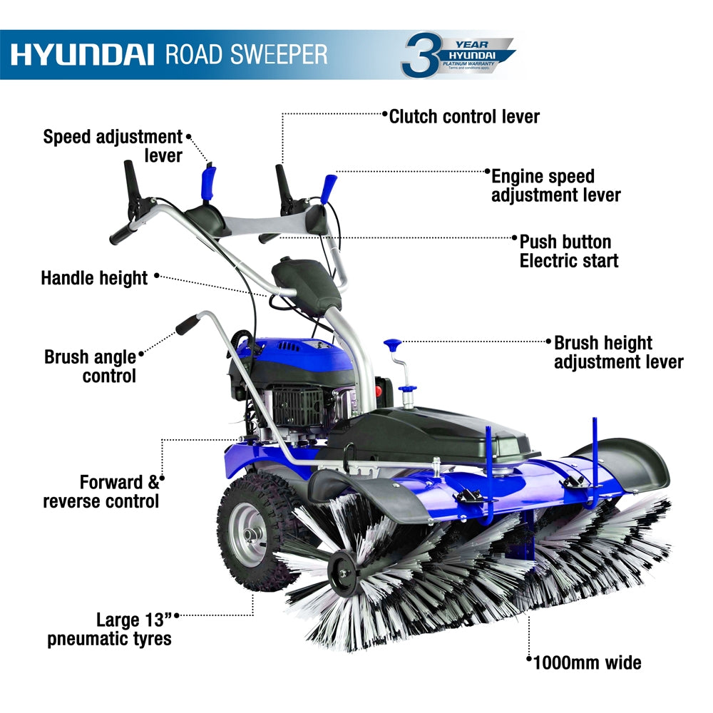 Hyundai HYSW1000 Power Brush / Sweeper