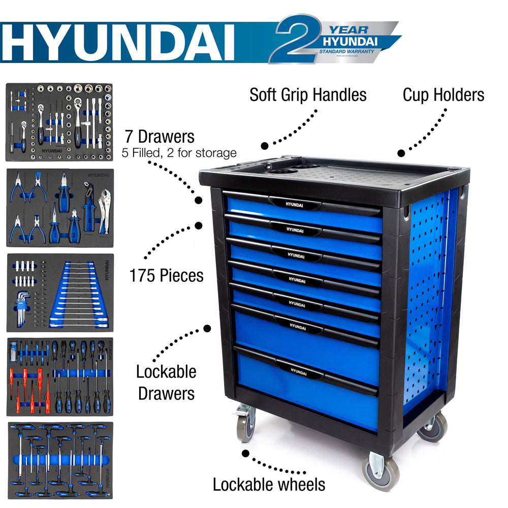 Hyundai HYTC9006 174 Piece 7 Drawer Tool Chest