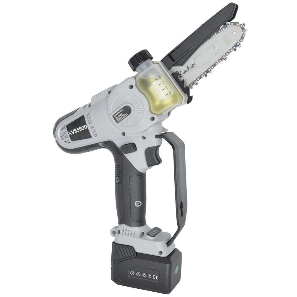 Kamikaze KVS 5500 14.4V Cordless Mini Chainsaw (with 2 x 4Ah Batteries & Charger)
