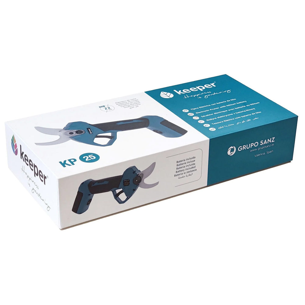 Keeper KP25 7.2V Cordless Pruning Shears (with 2.5Ah Battery & USB Charger)