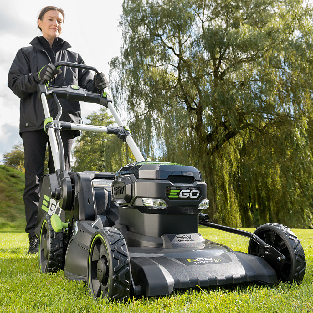 EGO Power+ LM2021E-SP 56V Steel Deck Variable Speed Cordless Lawn Mower (with 5Ah Battery & Rapid Charger)