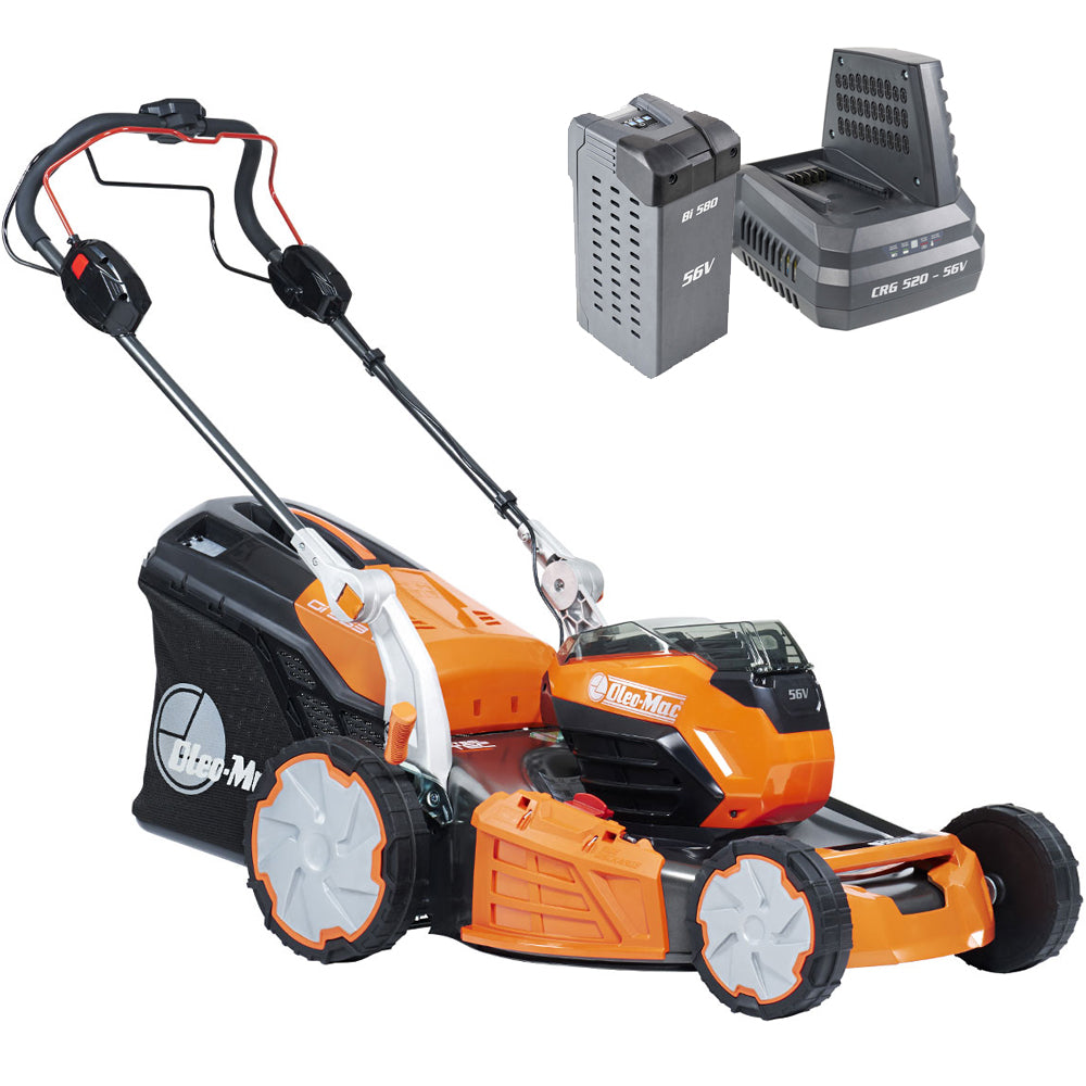 Oleo-Mac Gi 553 V Allroad Plus 4 4-in-1 56V Cordless Self-Propelled Lawn Mower (with 1 x 8Ah Battery & Fast Charger)