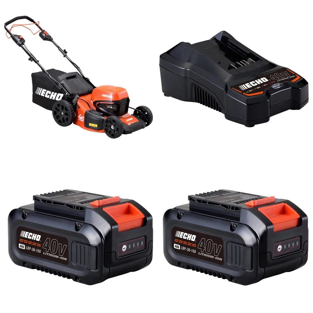 Echo DLM-310/46SP Garden+ 40V Cordless Self-Propelled Lawn Mower Kit- B FREE 4.0Ah Battery