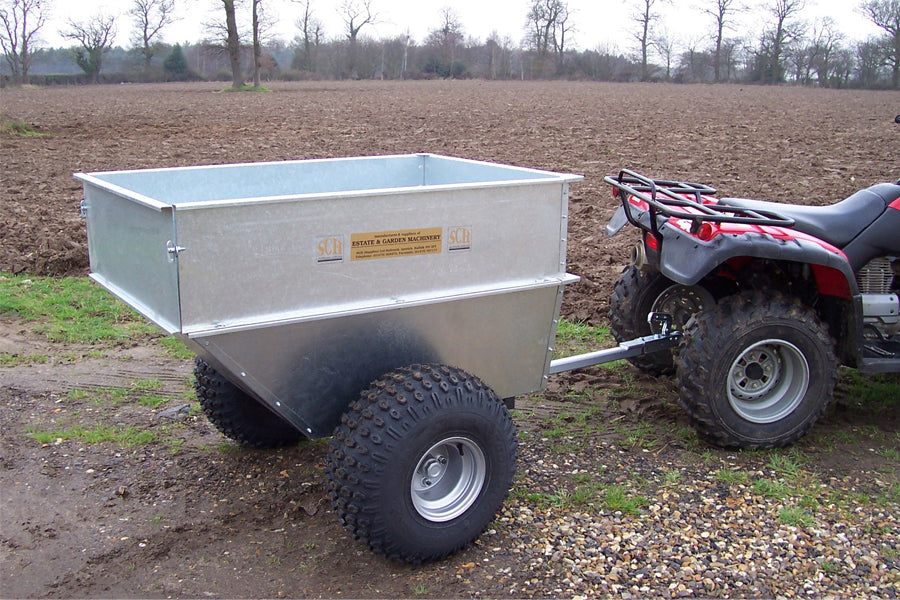 SCH QDGT 500kg Large Capacity Galvanised Tipping Trailer with Flotation Wheels