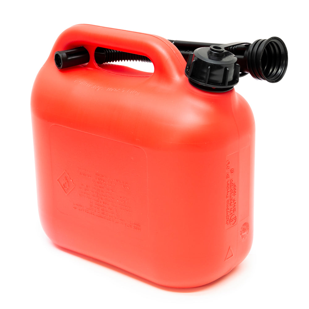 Handy Parts 5 Litre Fuel Can with Pouring Spout & Safety Cap - Red