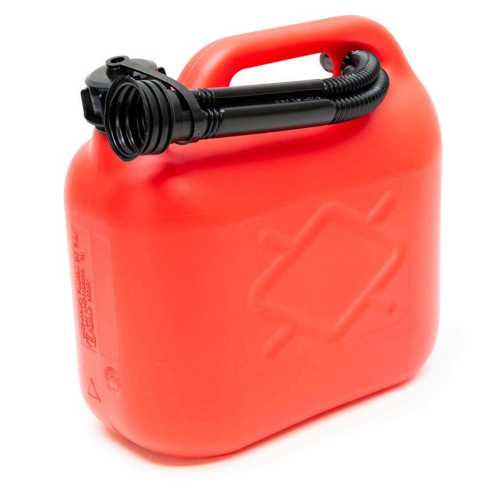 Handy Parts 5 Litre Fuel Can with Pouring Spout & Safety Cap - Red