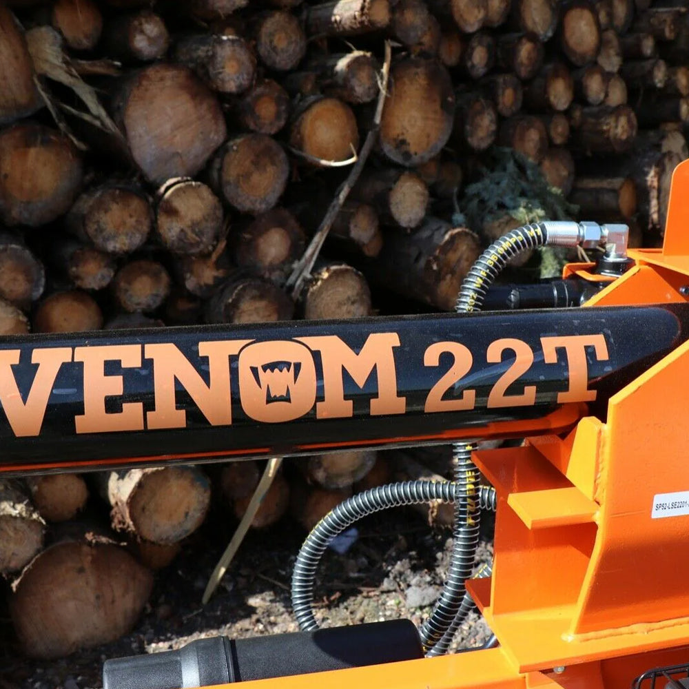 Rock 22 Ton Venom Vertical & Horizontal Towable Petrol Log Splitter with Table