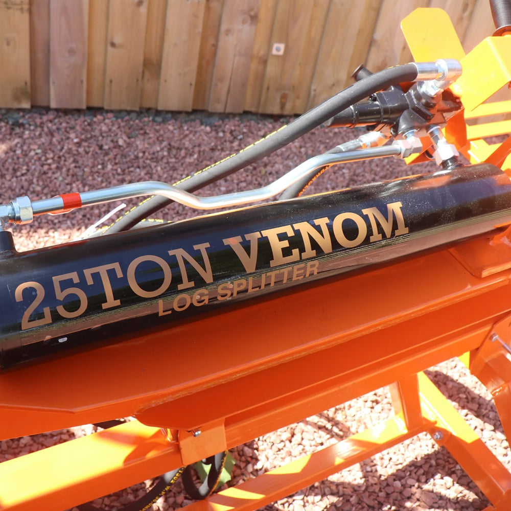 Rock 25 Ton Venom Heavy-Duty Vertical & Horizontal Tractor-Mounted Log Splitter with Table