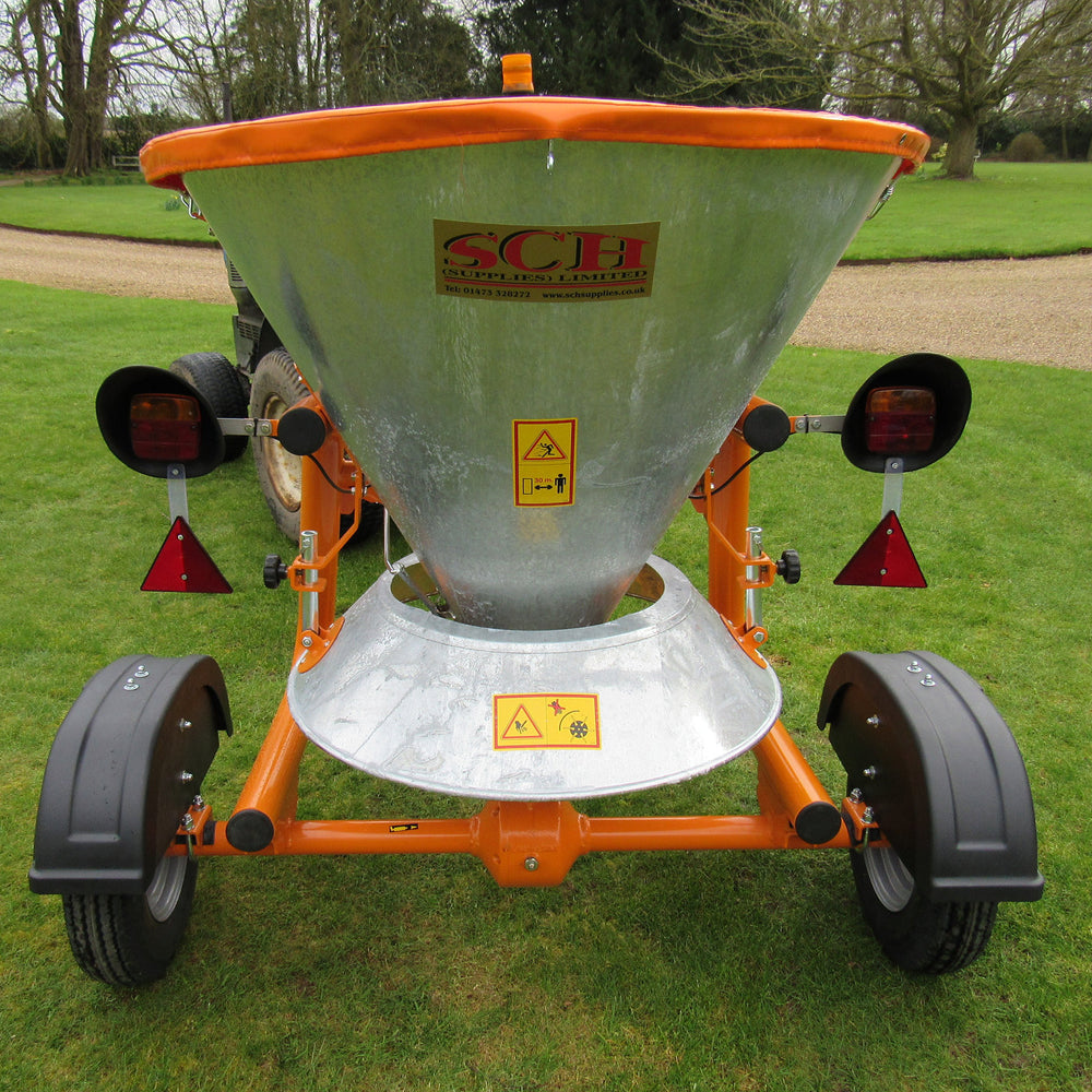 SCH GAM310 310 Litre Galvanised Towed Salt Spreader with Lights