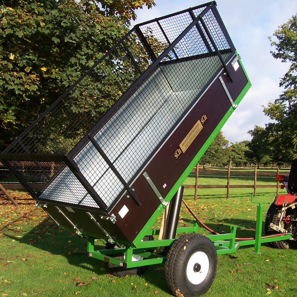 SCH HTRL2 1000kg Two-Wheel Hydraulic Tipping Trailer - Double Acting Ram