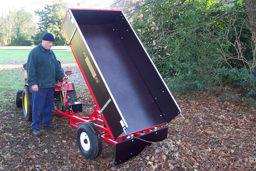 SCH Two-Wheel Hydraulic Tipping Trailer - Manual Action Hydraulic Pump - HTRLM