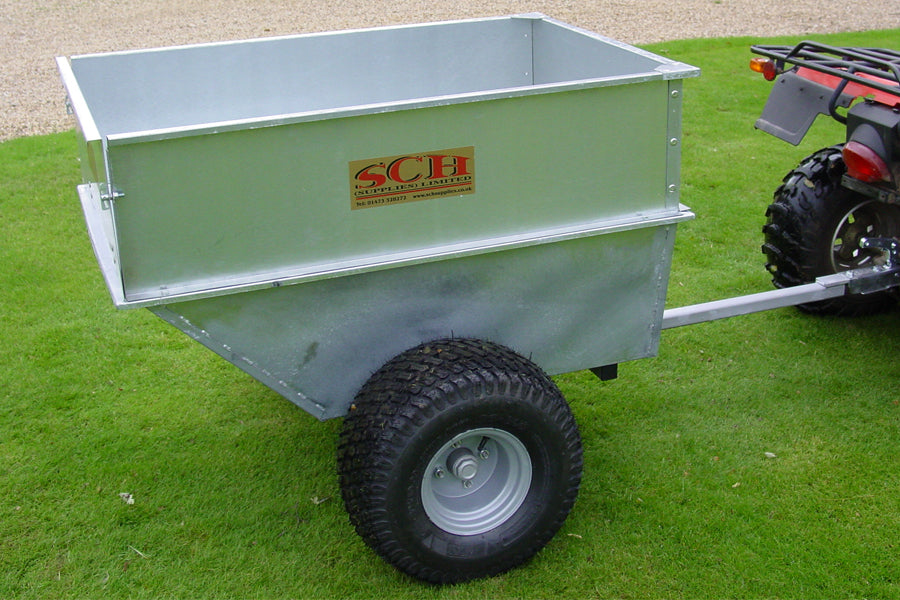 SCH QDGT 500kg Large Capacity Galvanised Tipping Trailer with Flotation Wheels