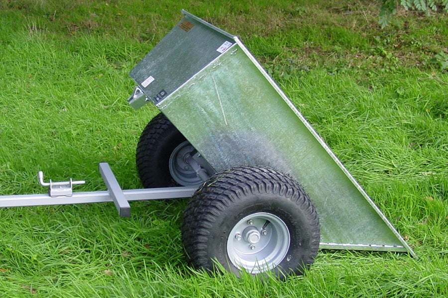 SCH QDT 500kg Galvanised Tipping Dump Trailer with Flotation Wheels
