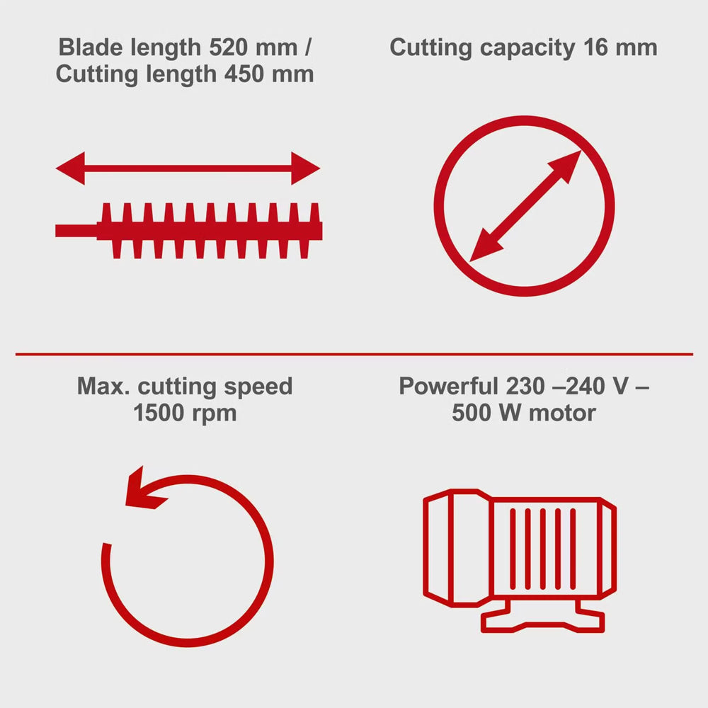 Scheppach ETHT500 Telescopic Electric Hedge Trimmer