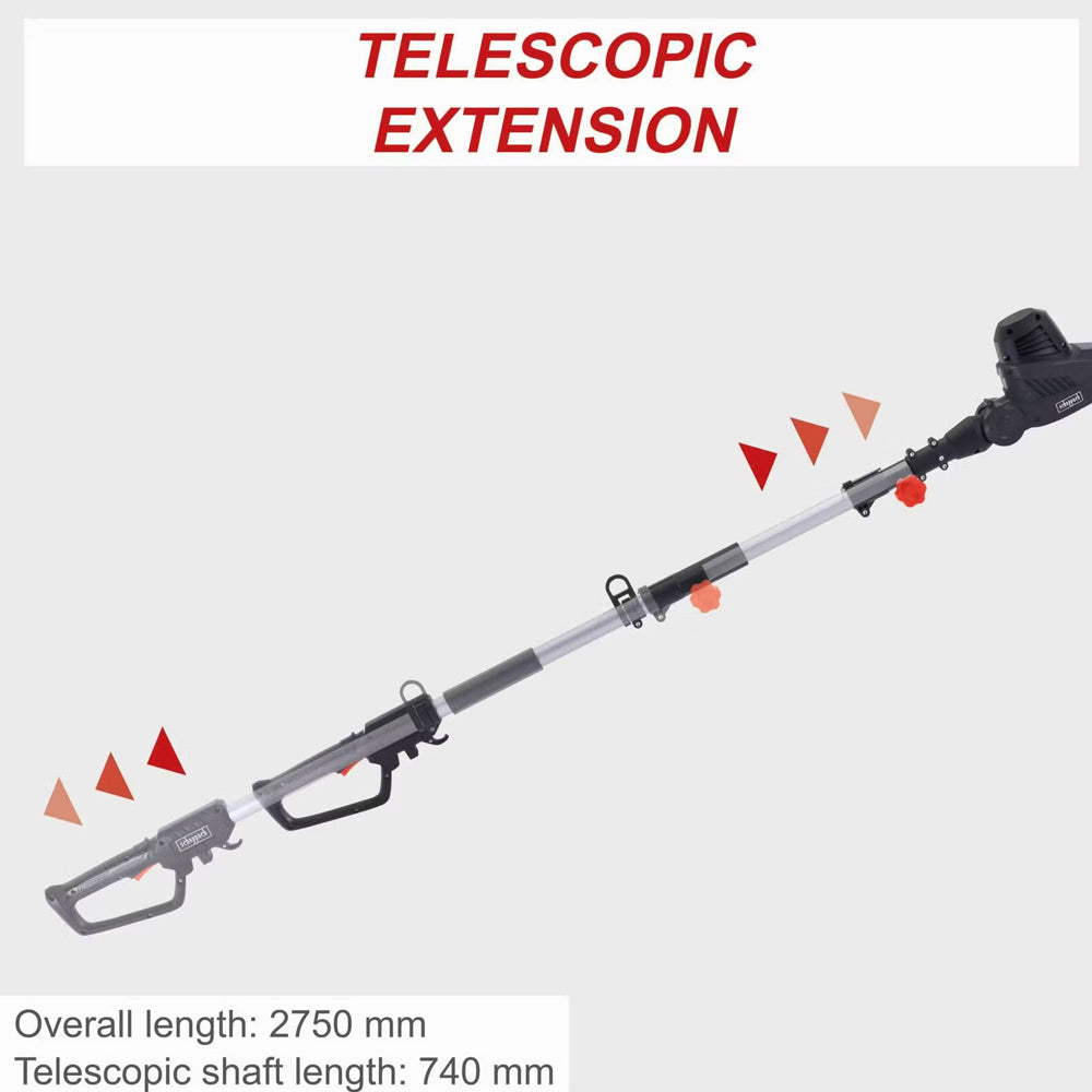 Scheppach ETHT500 Telescopic Electric Hedge Trimmer