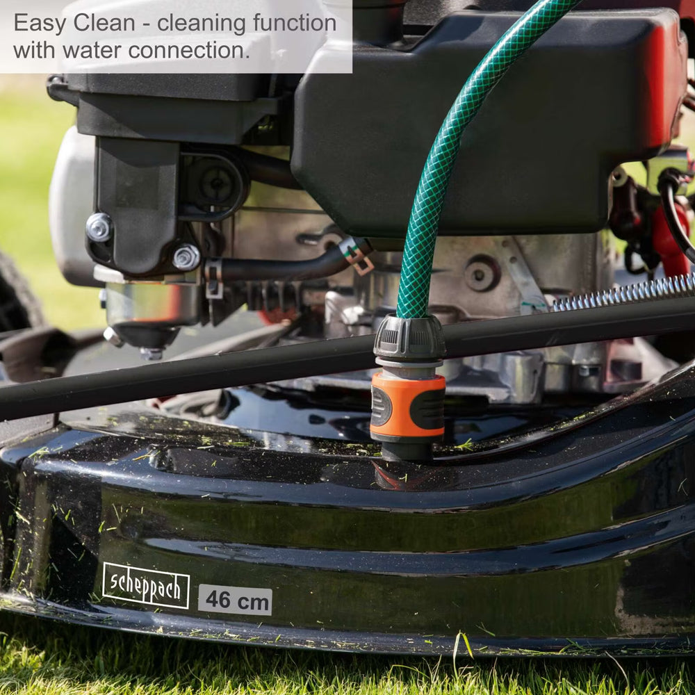 Scheppach MS150-46E 4-in-1 Self-Propelled Petrol Lawn Mower [Electric Start]