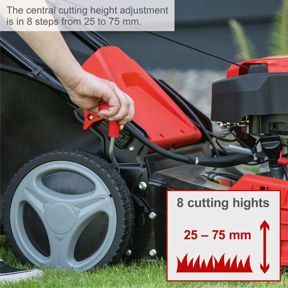 Scheppach MS150-46E 4-in-1 Self-Propelled Petrol Lawn Mower [Electric Start]