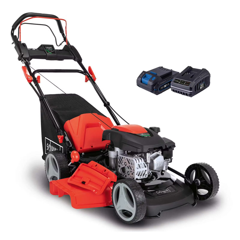Scheppach MS150-46E 4-in-1 Self-Propelled Petrol Lawn Mower [Electric Start]