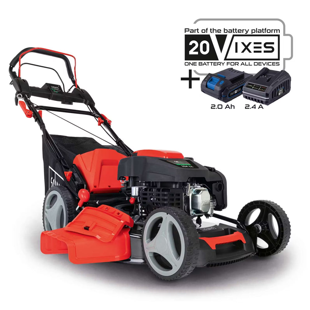 Scheppach MS225-53E 4-in-1 Self-Propelled Petrol Lawn Mower [Electric Start]