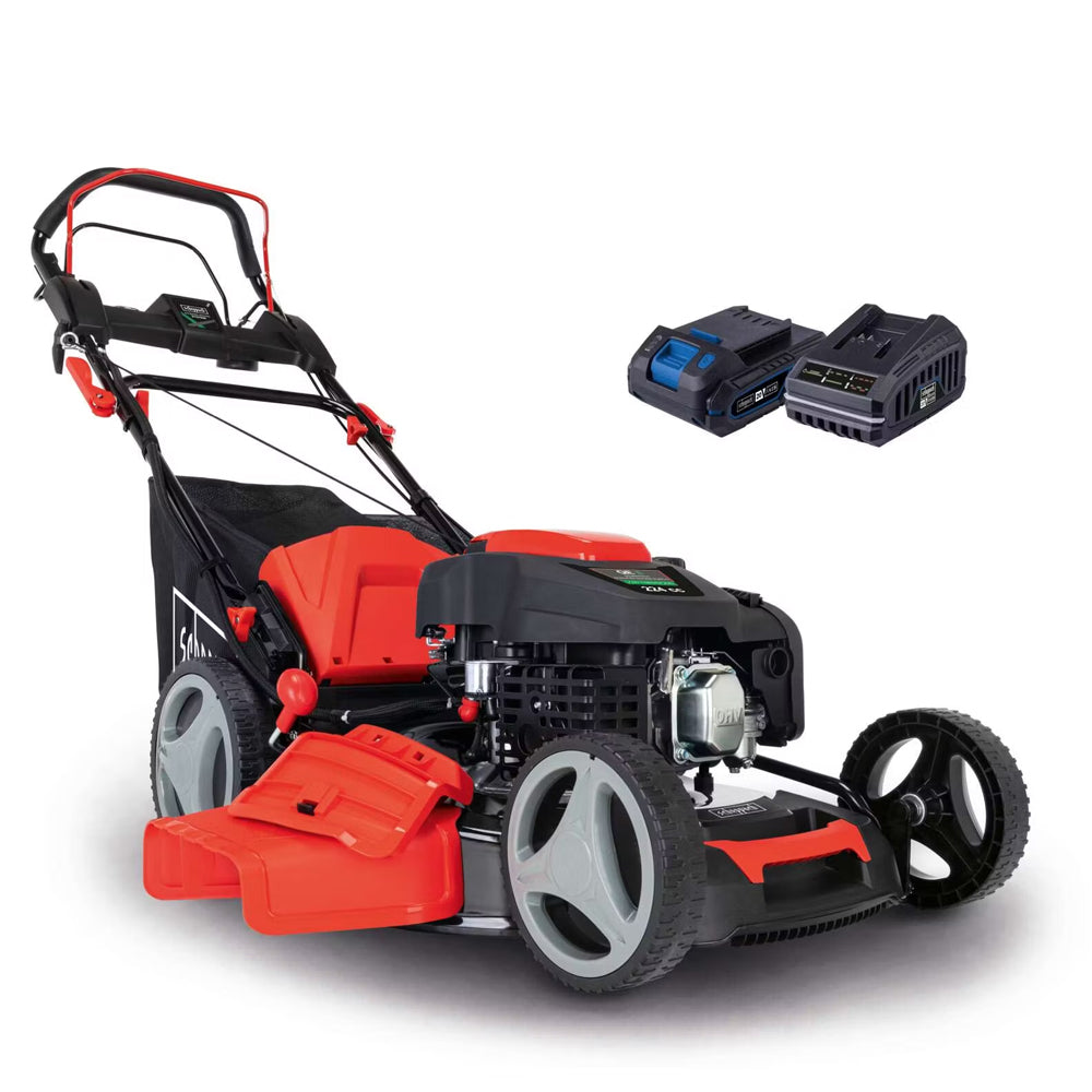 Scheppach MS225-53E 4-in-1 Self-Propelled Petrol Lawn Mower [Electric Start]