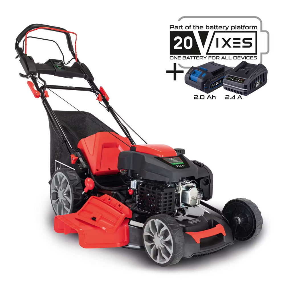 Scheppach MS225-56E 4-in-1 Self-Propelled Petrol Lawn Mower [Electric Start]