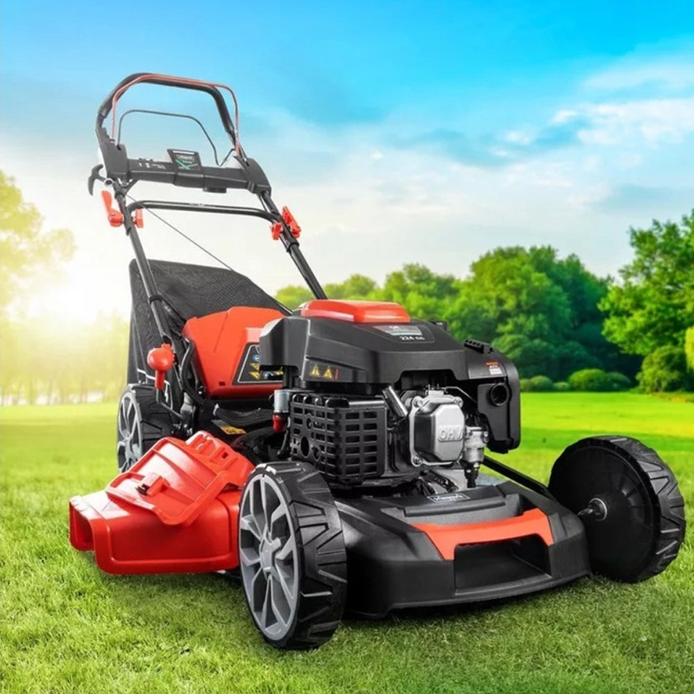 Scheppach MS225-56E 4-in-1 Self-Propelled Petrol Lawn Mower [Electric Start]