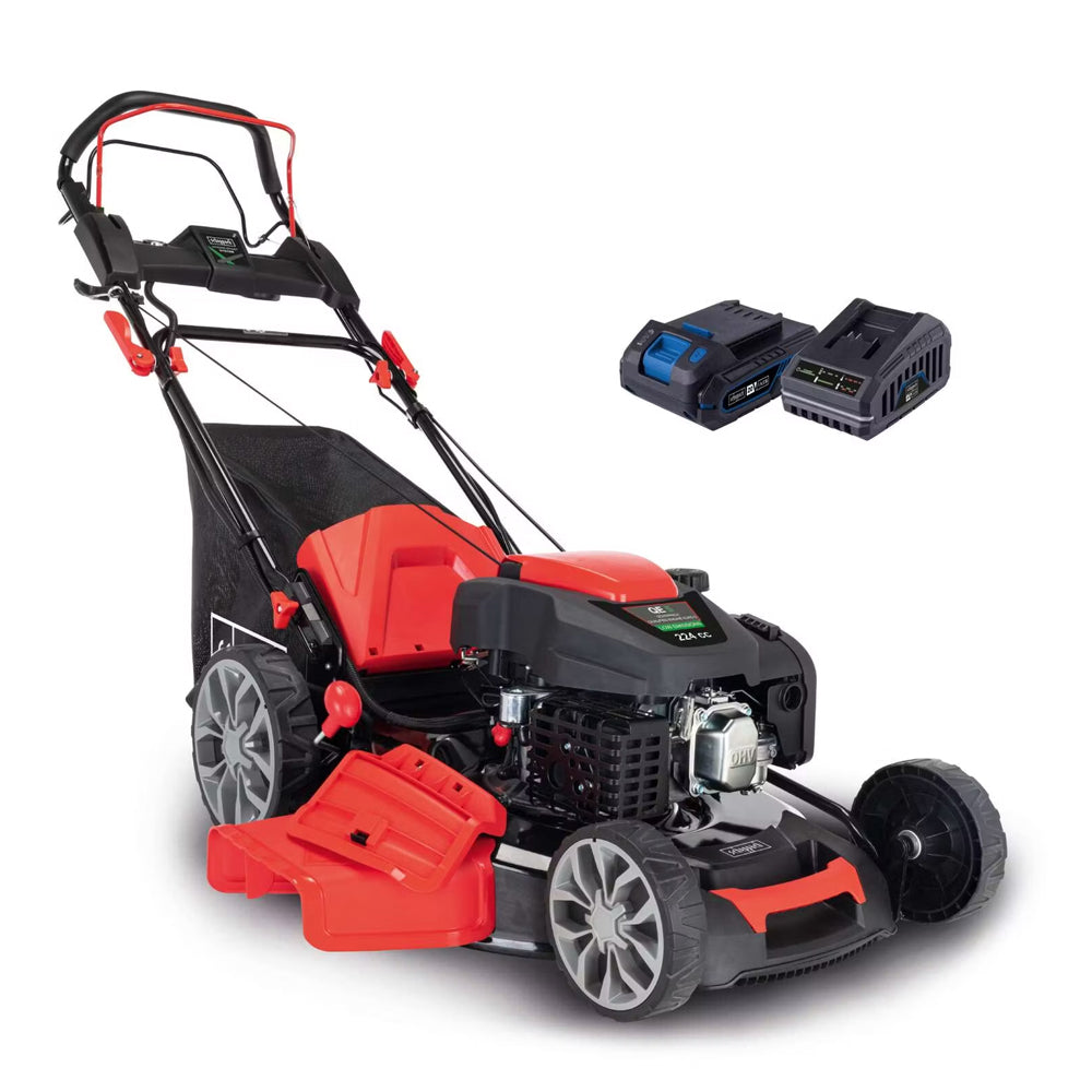 Scheppach MS225-56E 4-in-1 Self-Propelled Petrol Lawn Mower [Electric Start]