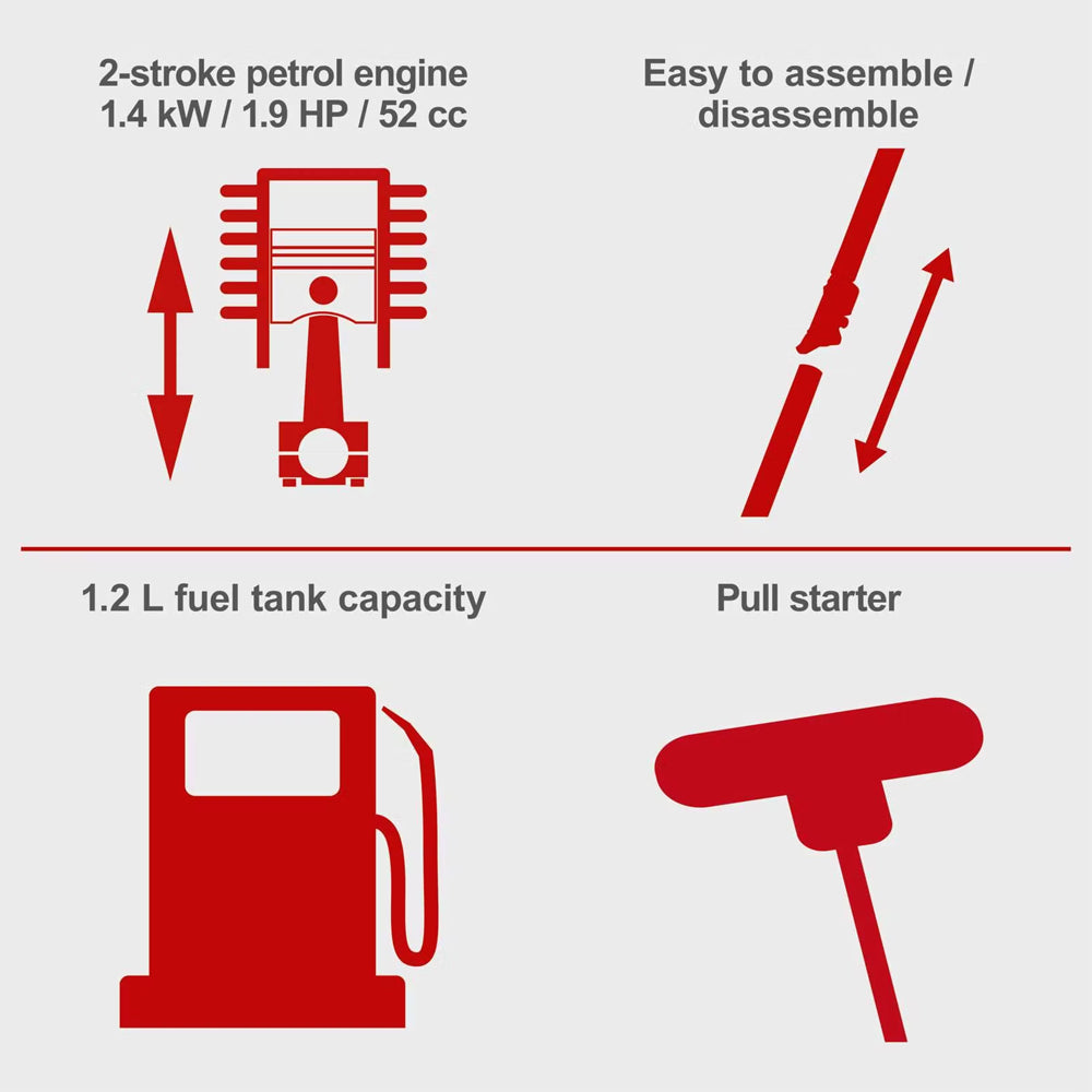 Scheppach PMT520 4-in-1 Petrol Garden Multi Tool