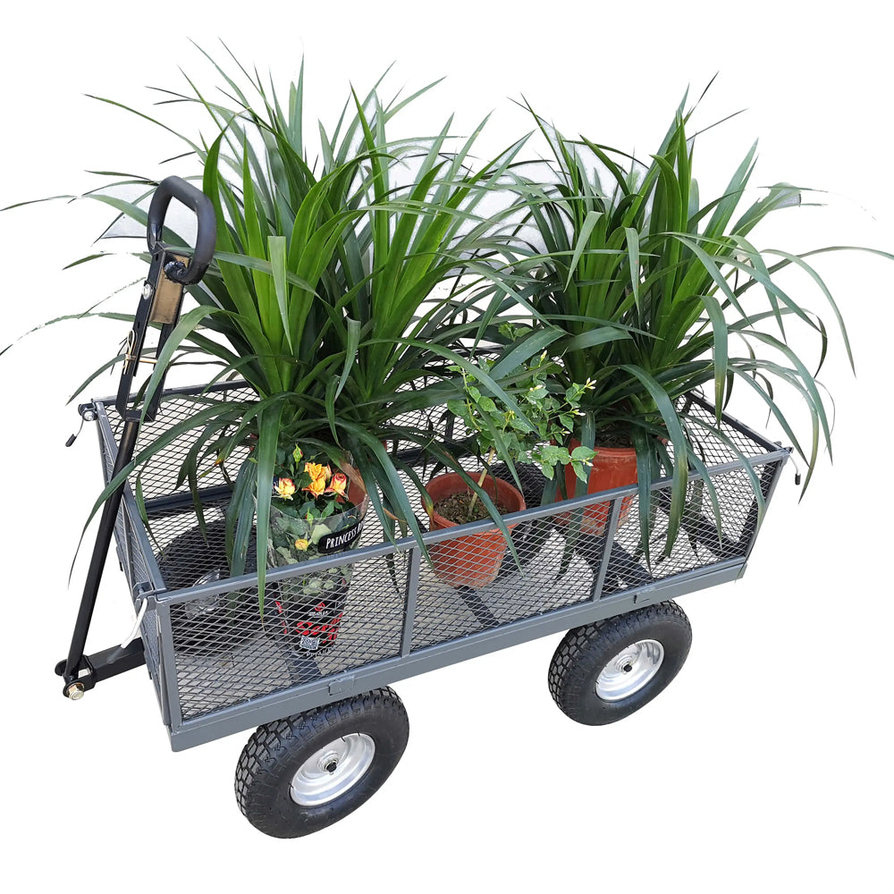 The Handy THDLGT 400kg Deluxe Large Push/Tow Garden Trolley