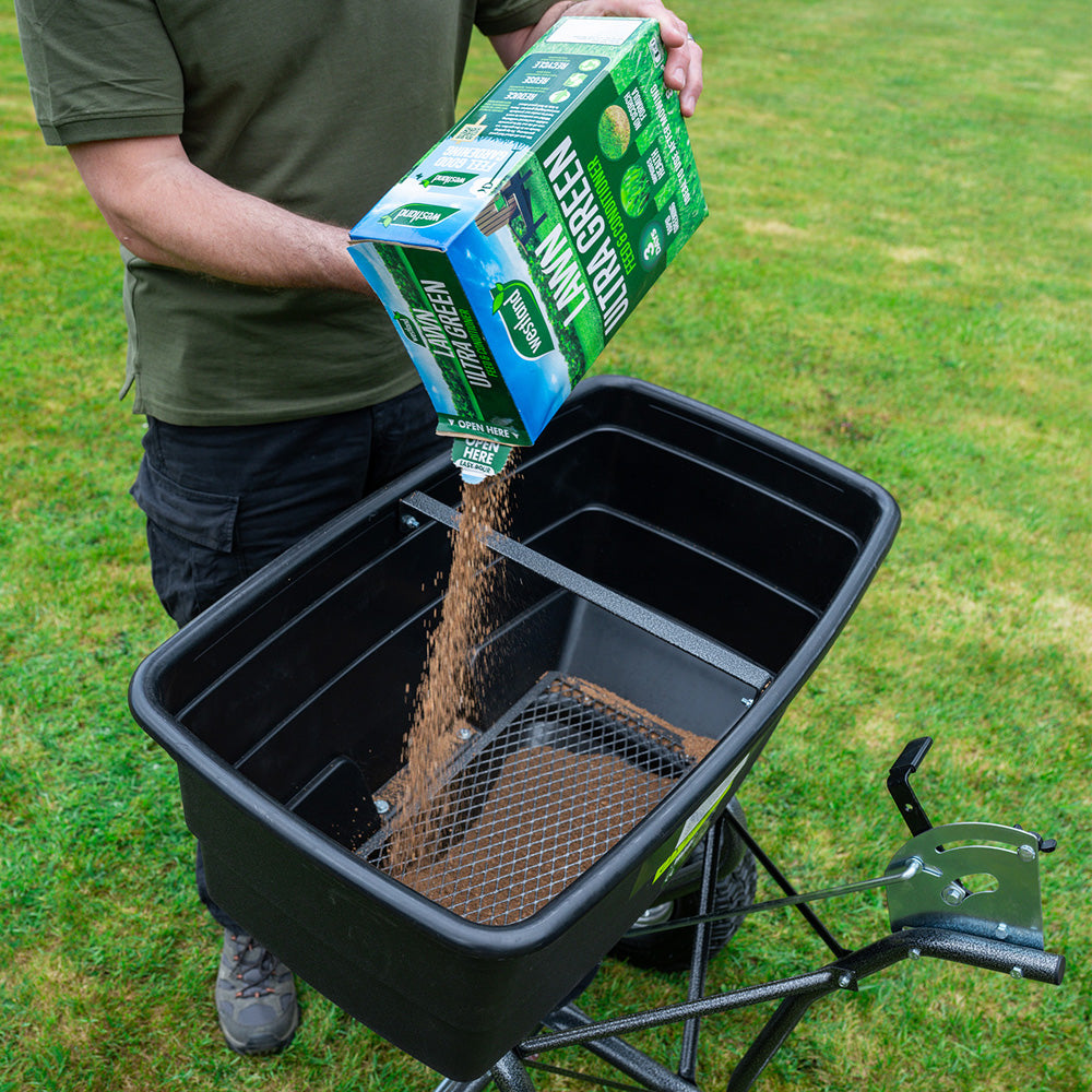 The Handy THTS175 79.4kg / 175lb Towed Broadcast Spreader