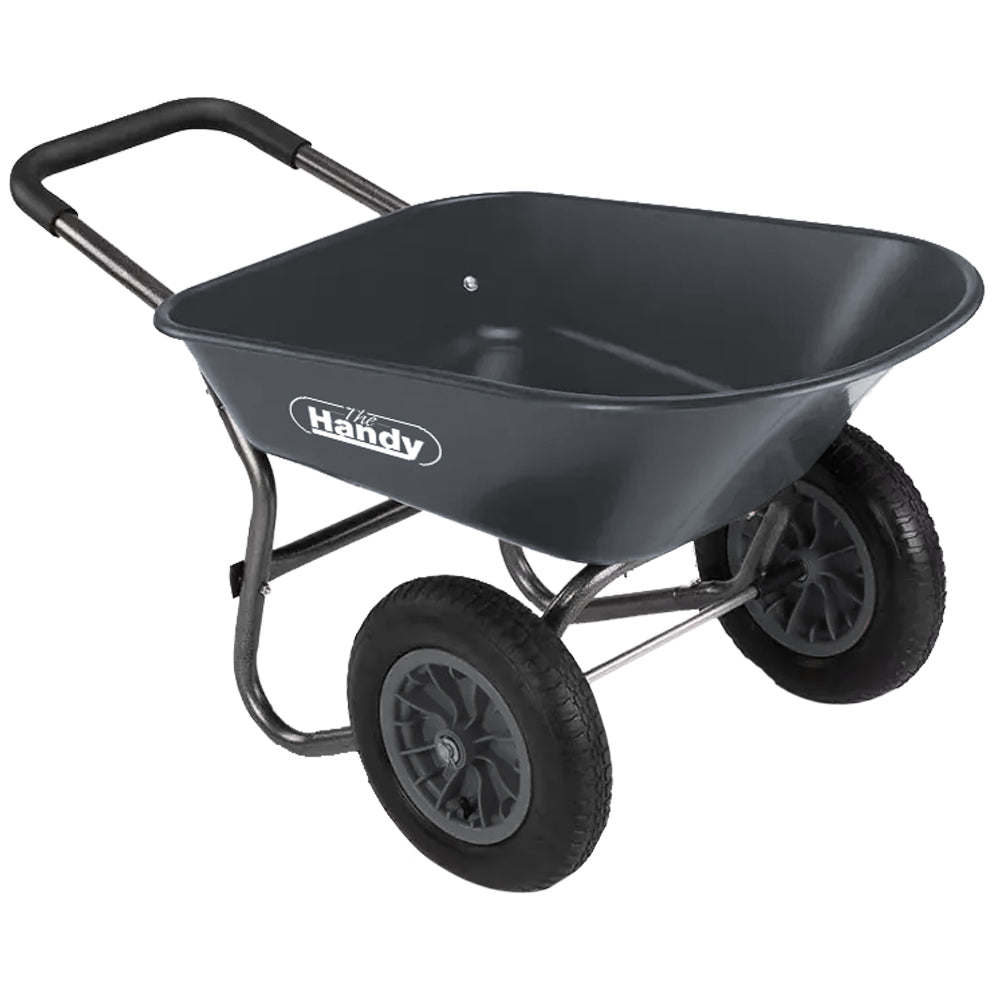 The Handy THWBTWIN 78 Litre Poly Wheelbarrow