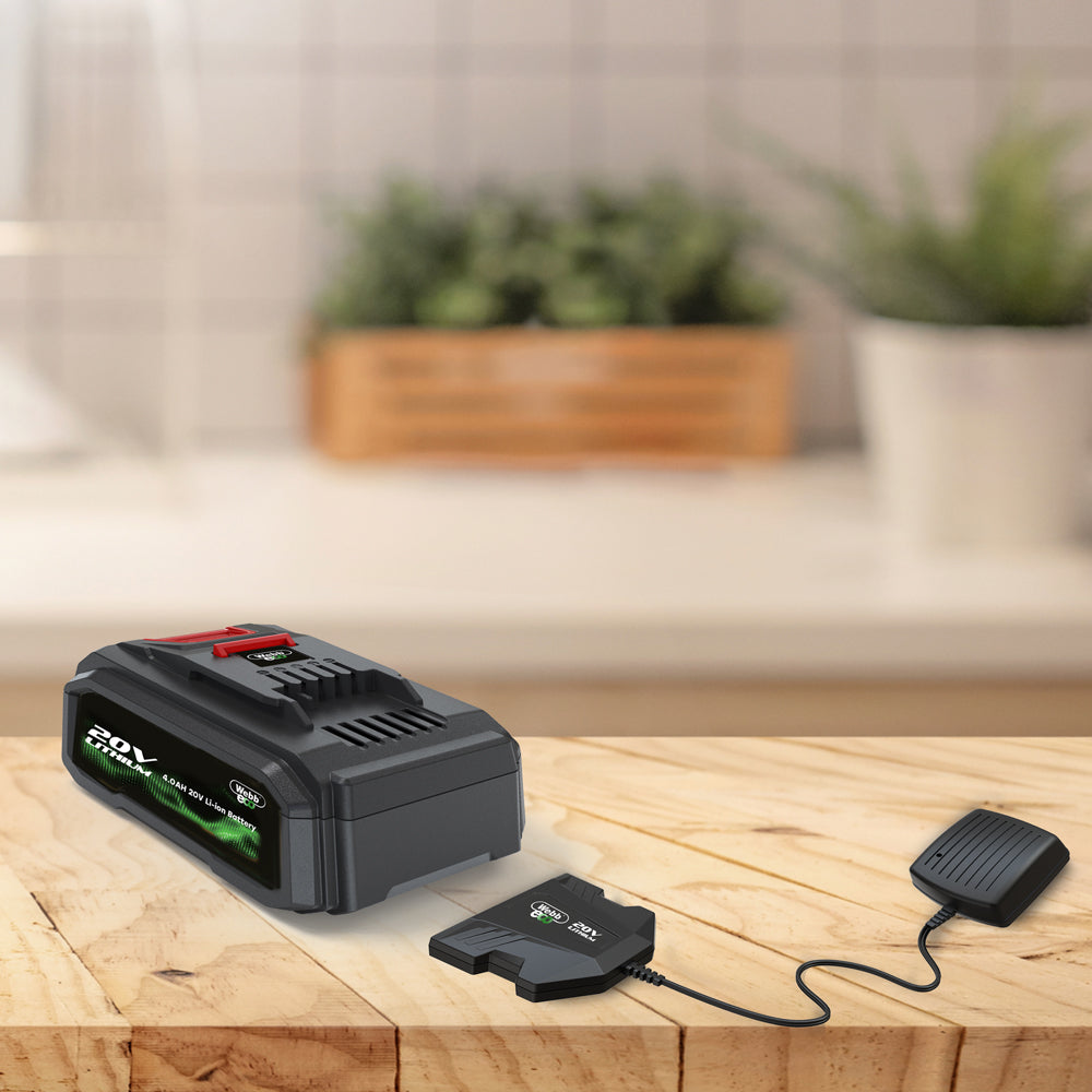 Webb Eco WEV20ABB4 20V Cordless Leaf Blower (with 4Ah Battery & Charger)