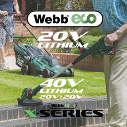 Webb Eco 20V & Eco 40V X-Series Cordless Garden Tools
