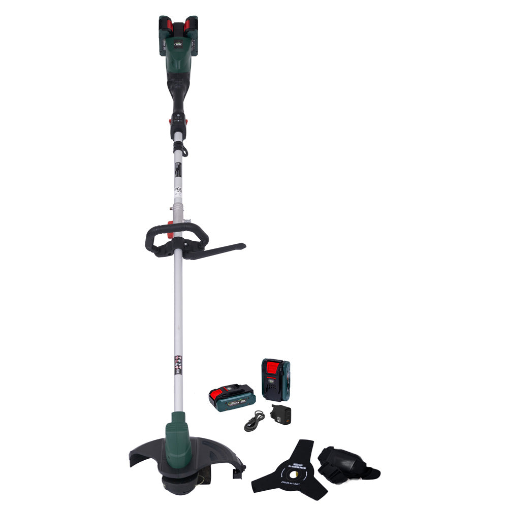 Webb Eco WEV20X2BCB4X X-Series 40V (20V+20V) Cordless Line Trimmer / Brush Cutter (with 2 x 4Ah Batteries & Twin USB Charger)
