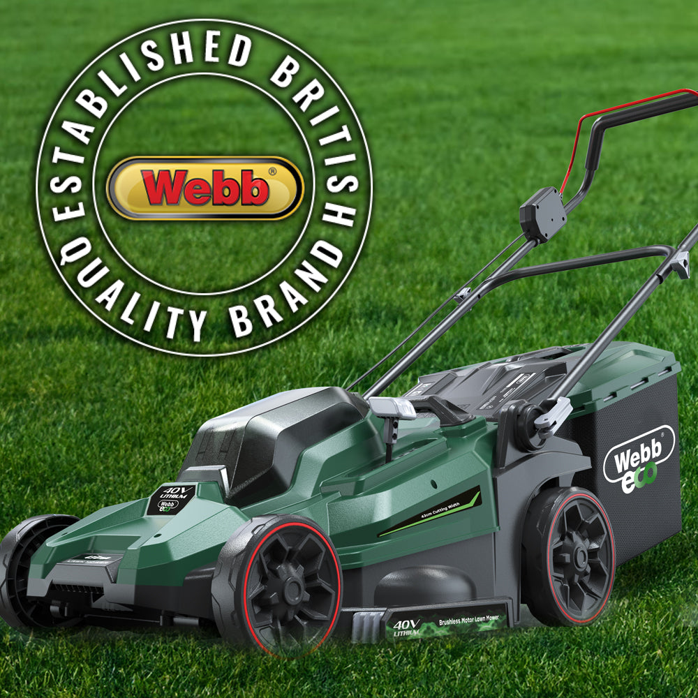 Webb Eco WEV20X2LM43BARE X-Series 40V (20V+20V) Push Cordless Lawn Mower (Tool Only)