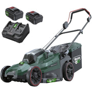 Webb Eco WEV20X2LM43B4X 40V (20V+20V) Push Cordless Lawn Mower (with 2 x 4Ah Batteries & Twin Charger)