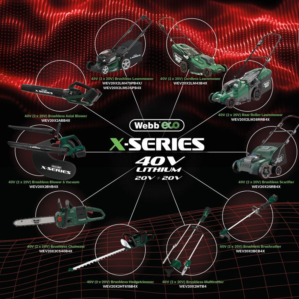 Webb Eco WEV20X2ABBARE X-Series 40V (20V+20V) Cordless Leaf Blower (Tool Only)