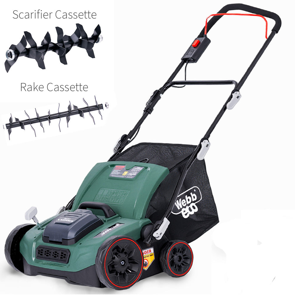 Webb Eco WEV20X2SRBARE X-Series 40V (20V+20V) Cordless Lawn Scarifier Rake (Bare Tool)
