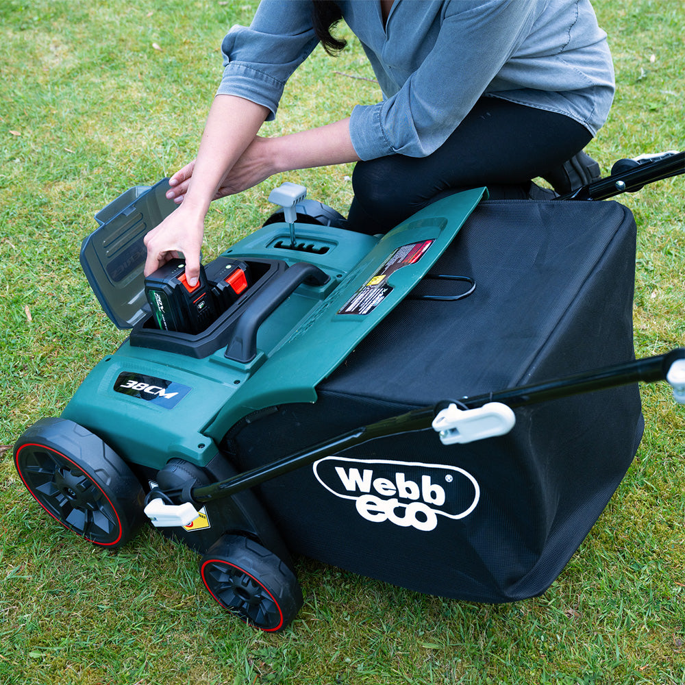 Webb Eco WEV20X2SRBARE X-Series 40V (20V+20V) Cordless Lawn Scarifier Rake (Bare Tool)