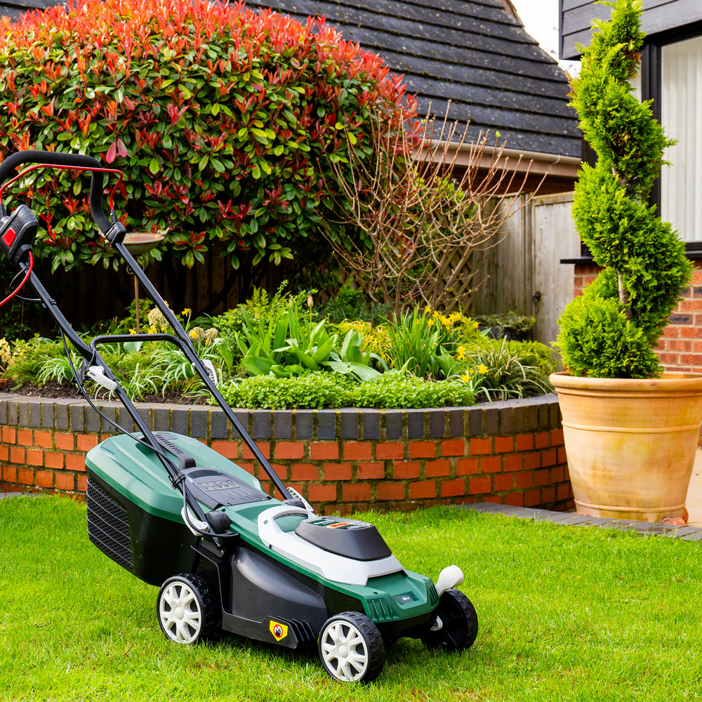 Webb WEER33RR Supreme 33cm (13") Electric Rotary Lawn Mower with Rear Roller