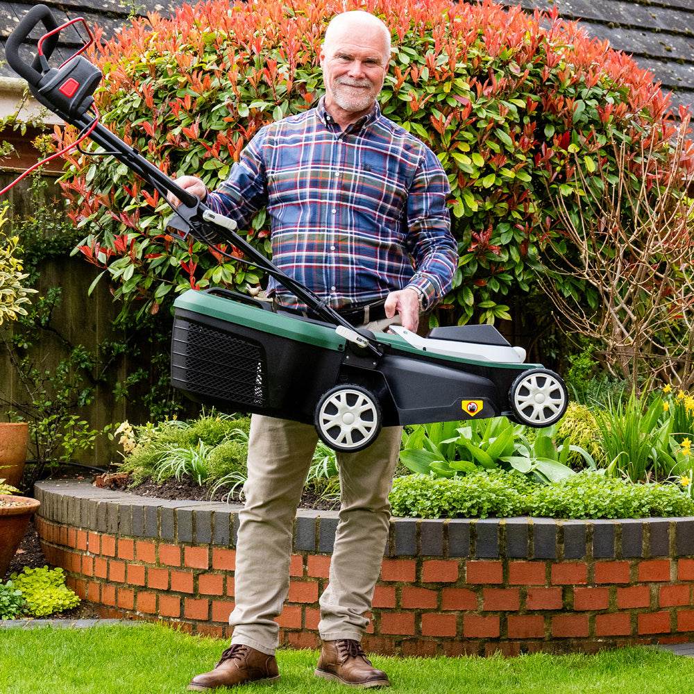 Webb WEER33RR Supreme 33cm (13") Electric Rotary Lawn Mower with Rear Roller