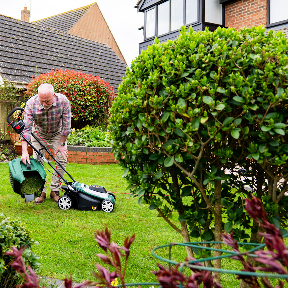 Webb WEER33RR Supreme 33cm (13") Electric Rotary Lawn Mower with Rear Roller