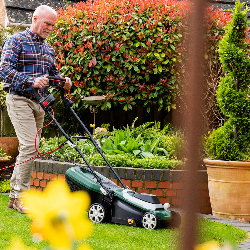 Webb WEER33RR Supreme 33cm (13") Electric Rotary Lawn Mower with Rear Roller